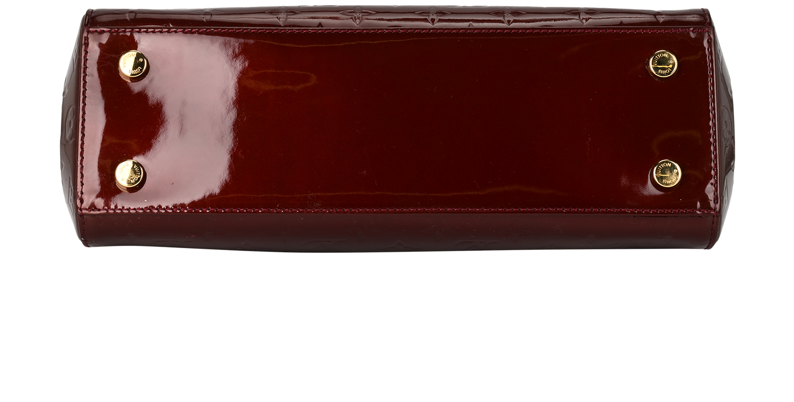 Brea MM, &pound;750, Handbags, Burgundy, Patent Leather, Top view